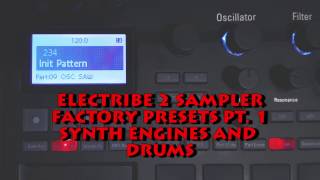 Electribe 2 Sampler Factory Preset Sounds pt 1 [upl. by Ahtanoj]