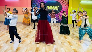 Chogada Dandiya dance  Aayush Sharma Kids Group Dance  Basic steps for Dandiya [upl. by Ulberto]