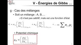 Potentiel chimique  Thermodynamique 9  saison 2020 [upl. by Yenaiv828]