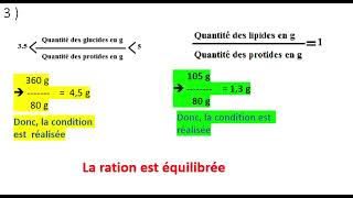 3AC Exercices corrigés  Carences  Rations alimentaires [upl. by Ellicec]