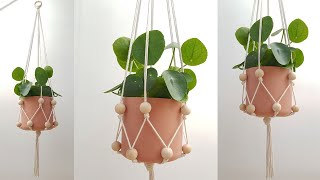 🍀DIY PORTAMACETAS de MACRAME paso a paso PRINCIPIANTES  DIY Macrame Plant Hanger for Beginners [upl. by Enyt144]