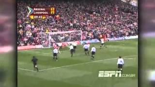 Arsenal 4 x 2 Liverpool  Campeonato Inglês 20032004 [upl. by Noerb]