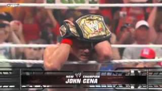 John Cena wins the WWE title and CM Punks return [upl. by Anadal]