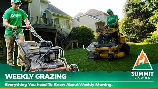 Weekly Grazing Mowing  Summit Lawns Service Description [upl. by Flam]