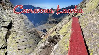 Czerwona Ławka Priečné sedlo  jedyna w Tatrach via ferrata [upl. by Nrojb]