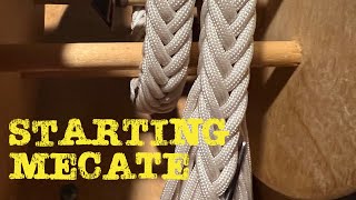 HOW TO BRAID A MECATE AND LOOPS REINS Starting the Mecate [upl. by Ainavi]