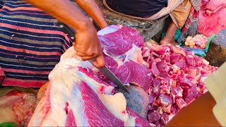 Exclusive beef cutting ll Muslim beef market halal meat cutting skills in Bangladesh butcher market [upl. by Layla]