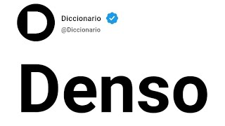 Denso Significado En Español [upl. by Acnaiv206]