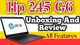 Hp 245 G6 Laptop  unboxing and review  Features in Hindi [upl. by Leopoldine]