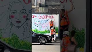 MY DEBUT ALBUM “CACOPHONY” IS OUT NOW I painted this billboard on Old Street to celebrate [upl. by Aeila956]