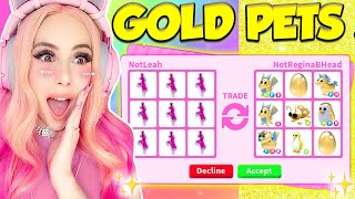 ONLY TRADING RIDE POTIONS FOR GOLDEN PETS IN ADOPT ME Journey To Get EVERY PET In Adopt Me Roblox [upl. by Alaecim893]