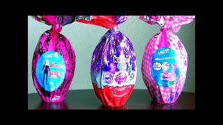 Giant Easter Eggs Kinder My Little Pony Hello Kitty from Disney Collector Childrens Toys Surprise [upl. by Ailhat102]