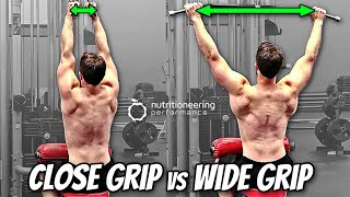 Close Grip vs Wide Grip Lat Pulldown Differences amp Muscles Worked [upl. by Nyladnar]