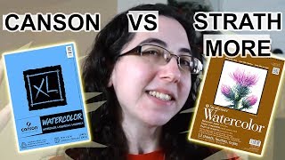 CANSON VS STRATHMORE  Best Cheap Watercolor Paper [upl. by Niltac]