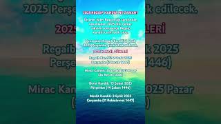 2025 REGAİP KANDİLİ NE ZAMAN [upl. by Oates817]