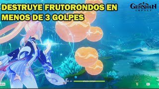 Destruye los frutorondos en menos de 3 golpes  Puzzle  Guía  Genshin Impact [upl. by Hedberg]