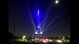 Eiffelturm feiert 130 Geburtstag mit Lasershow [upl. by Ydnyl774]