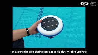 Ionizador solar para piscinas por ánodo de plata y cobre CDPP02P [upl. by Colan]