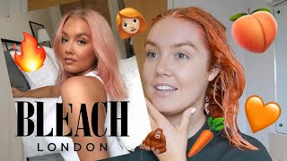 QUARANTINE MADE ME DO IT Dying my hair peach using Bleach London products [upl. by Ruy]