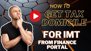 how to get tax domicile certificate from finance portal for imt [upl. by Lebazi335]