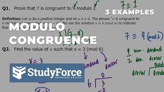 Number Theory Modulo Congruence Examples [upl. by Kristoforo]