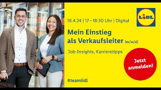 Mein Einstieg als Verkaufsleiter Live QampA im teamlidl [upl. by Nnylidnarb]