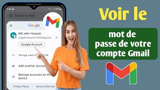 Comment voir le mot de passe de lidentifiant Gmail depuis un mobile nouvelle mise à jour [upl. by Mastrianni]