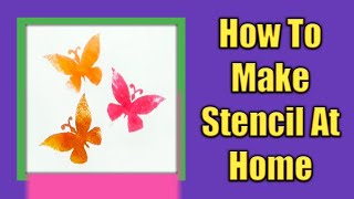 DIY Handmade Stencil Making amp Printing l Easy Paper Stenciling at home [upl. by Assened]