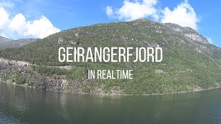 Geirangerfjord Ferry  Hellesylt to Geiranger Realtime [upl. by Enelyahs204]