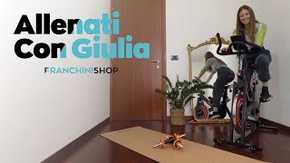 Allenamento cyclette da corsa e manubri Boudech con Giulia Moretti [upl. by Ainaj]