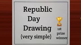 Indian Flag Drawing  Republic Day Drawing Easy  Republic Day Drawing For kids  Flag Drawing [upl. by Ahsinyt975]