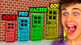 Takto STAVÍ DVEŘE NOOB vs PRO vs HACKER vs BŮH v Minecraftu [upl. by Schoenburg]