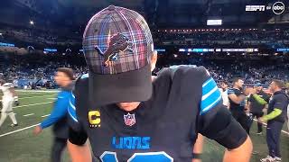 Jared Goff Lions Post Game Interview quotPerfect Gamequot  Seahawks  Lions [upl. by Remot]