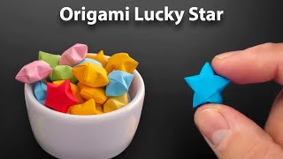 Origami Lucky Star  How to fold [upl. by Anabahs1]