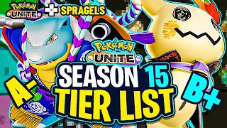 NEW Season 15 Pokemon Unite Tier List [upl. by Hawkie131]