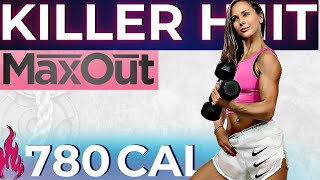 60MIN BRUTAL FAT KILLER HIIT WORKOUT fast weight loss sculpting  abs  7Day MAXOUT Challenge [upl. by Mylo]