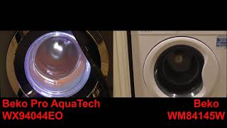 Beko Pro AquaTech WX94044EO vs Beko WM84145W – Spin cycle Spin race [upl. by Koffler]