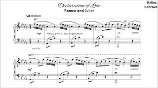 Galina Bobrova «Declaration of Love Romeo and Juliet» for piano [upl. by Liesa596]