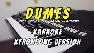 DUMES KARAOKE KERONCONG LIRIK NADA CEWEK [upl. by Lemhar649]