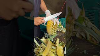 So good Thai Sister‘s Fresh Sweet Pineapple Cutting Skills  Fruit Cutting Skills [upl. by Lhok606]