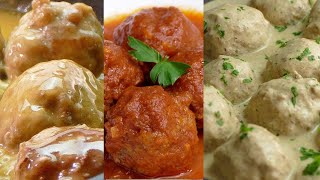 3 recetas de ALBONDIGAS en salsa ¡DELICIOSAS [upl. by Lombardi]