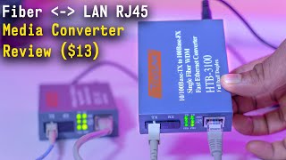 How to Convert Optical Fiber To LAN RJ45  Media converter Unboxing and Review [upl. by Itaws]