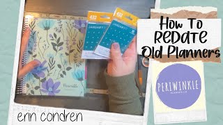 How To REDATE Old Planners  Erin Condren Academic  My Social Media Planner [upl. by Regen]