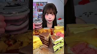 mukbang crepe cake [upl. by Annoda443]