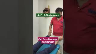 L4L5 L5S1 adjustment chiropractic backpain backpainrelief sciaticarelief drshivamtiwari [upl. by Nohpets]