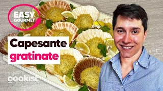 Capesante gratinate al forno la ricetta facilissima per un antipasto raffinato ideale per le feste [upl. by Ahsiyk]