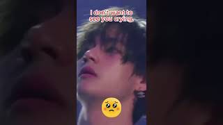 I really hate to see you crying😢💜 taehyung taekook bts btsedits btsforever btsshorts btslover [upl. by Krefetz]