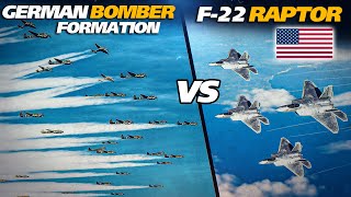 F22 Raptor Goes Back In Time  F22 Raptor Vs German Bomber Formation  Digital Combat Simulator [upl. by Kowal]