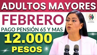 🔴LOS ADULTOS MAYORES COBRARÁN 12000 EN FEBRERO 2024🔴 [upl. by Livesay663]