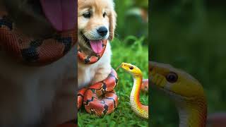 cling snake 🐍 doggy cutest dog doglover dogcute snake [upl. by Kelson617]